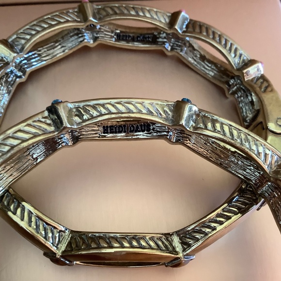 Heidi Daus Set Crystal Bangle Bracelets SZ M - Picture 11 of 16
